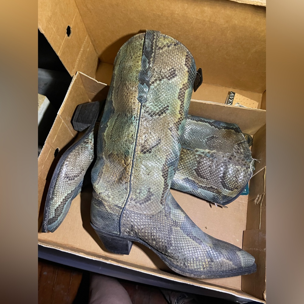 Dan Post Genuine Python Cowboy Boots – Exotic Lea… - image 1